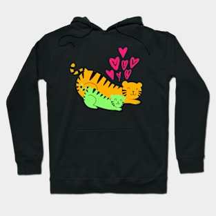Cats In Love With Hearts Hoodie
